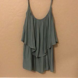 Sage green tiered tank